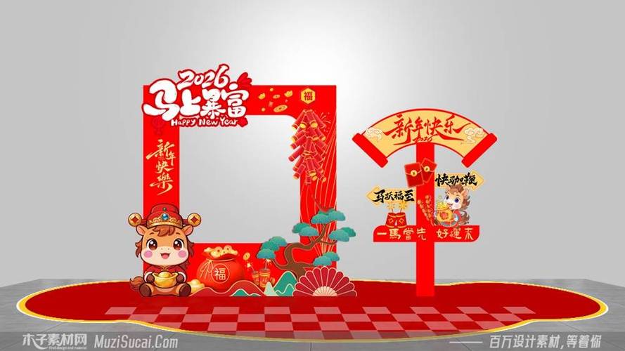 2026新年美陈设计:传统与创意的交融及木子素材网的资源助力